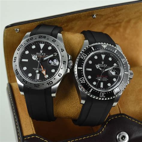 rolex explorer ii aligator strap|rubber watch straps 42mm.